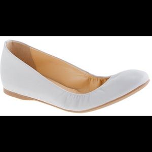 J. Crew CeCe leather ballet flats grey - like new
